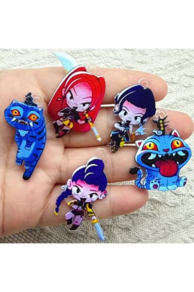 Miniso Rhodium Plated 10pcs Cartoon Animal Acrylic Kawaii DIY Decorative Acce...