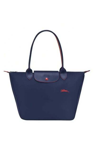 Generic Longchamp Le Pliage Medium Navy Blue Shoulder Strap Women's 70th Anniversary Fashionable and Versati
