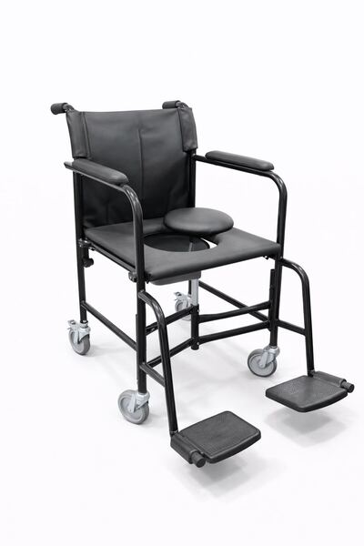 Güneysan Frenli Transfer Sandalyesi – Katlanabilir Tuvalet ve Banyo Sandalyes...