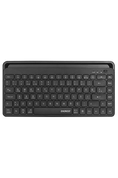 Everest KB-BT66 Siyah 2.4G+BT1+BT2 üçü bir arada 3 in 1 Q Kablosuz klavye
