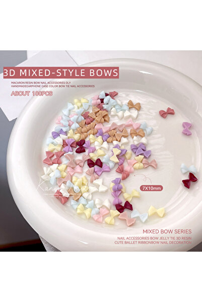 Choice مجموعة متنوعة من 100 قطعة أو 200 قطعة من زينة فيونكات صغيرة ثلاثية الأ...