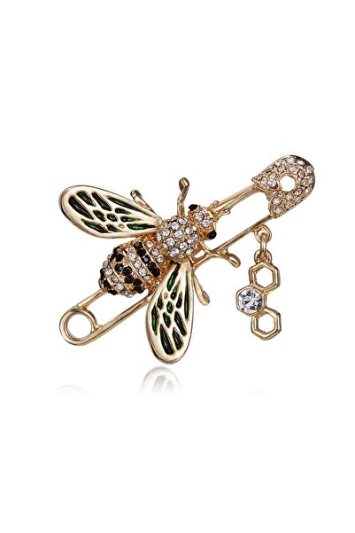 Choice BC18Y0461-1 بروشات نحلة جميلة مرصعة بأحجار الراين بتصميم كلاسيكي أنيق ...