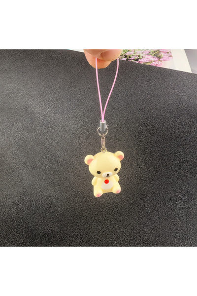 Miniso K979-1 Kawaii Rilakkuma Easy Bear Keychains Lazybear Doll Bag Clothing...