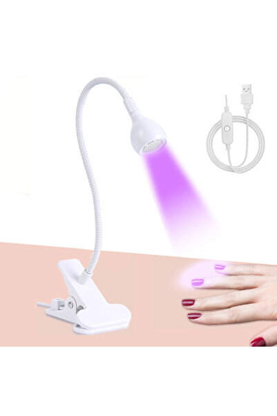 Choice USB White Nail Dryer Light UV Nail lamp 395nm Wavelength Clip-on Desk Mini USB For Gel Nails ongle M