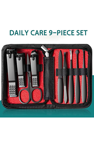Choice Red 9-piece set German Nail Clipper Set Home Women's Nail Clippers High-Grade Nail Clippers Scoop Sc