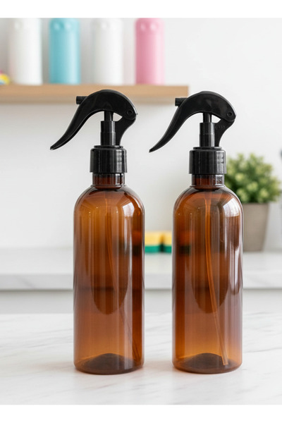 junibeliw 2li Set BOŞ Plastik Amber Sprey Şişe -Mutfak Temizleyici-Çamaşır Su...