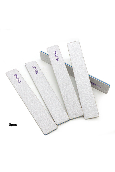 Choice 5 قطع / 10 قطع / 25 قطعة أدوات مبرد أظافر، 100/180 حبيبة، ألواح صنفرة للأظافر الأكريليك والصناعية والجل