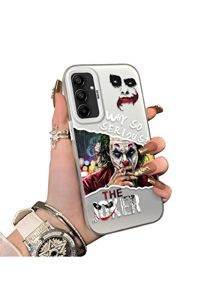 ucuc Samsung Galaxy A15 Uyumlu Akrilik Arka Silikon Kenar Palyaço Joker Koruy...