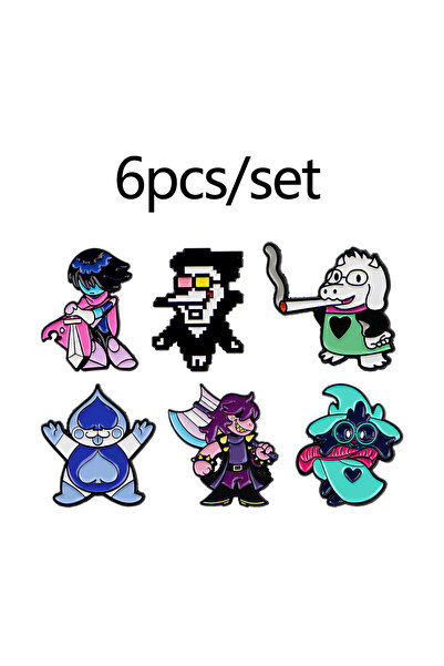 Choice 7 دبابيس مينا على شكل شخصيات كرتونية مضحكة من ألعاب الفيديو، دبوس طية ...