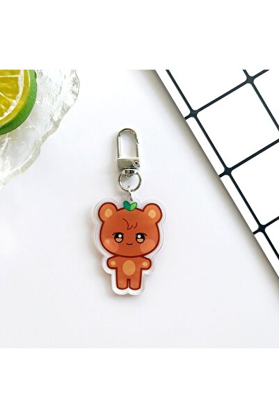 Choice A Kpop ATEEZ Cartoon Keychain Albums ANITEEZ Key Chain Hongjoong Seong...