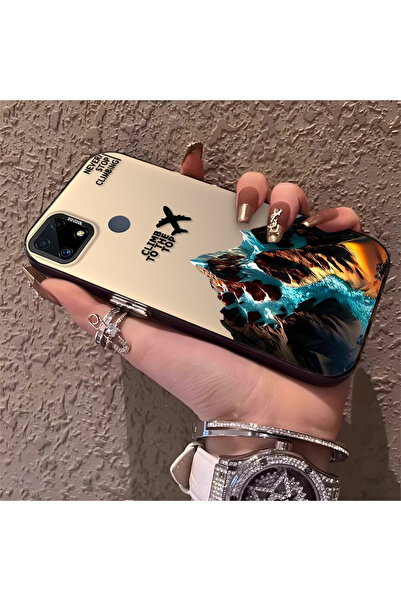 Hontinga حافظة هاتف متوافقة مع هاتف Realme C25، حماية للكاميرا، خريطة الظهر ا...