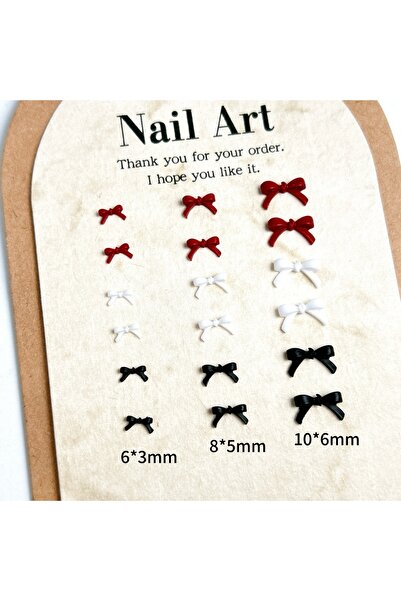 Choice مجموعة متنوعة - 50 قطعة، 50 قطعة من زينة الأظافر على شكل فيونكات بألوا...