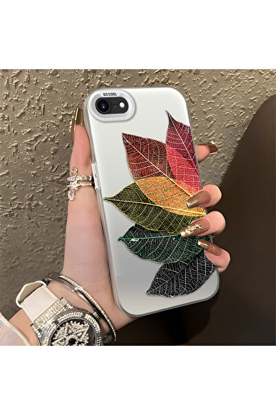 ucuc iPhone 7/8/Se 2020 2022 Compatible Silicone Edge Acrylic Back Colorful L...