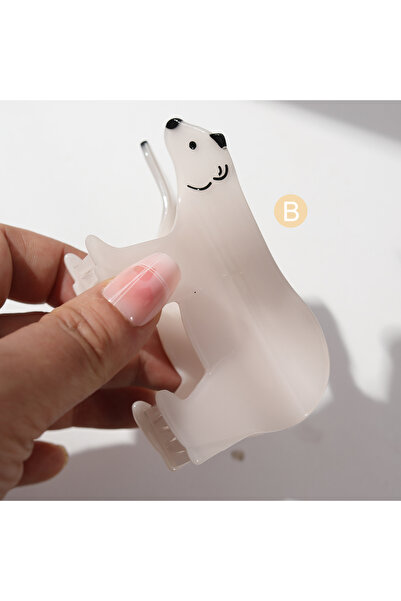 Choice H927 Chic Penguin & Polar Bear Hair Claw Clip - Elegant Acetate, Cute Animal Design For Women And Gi