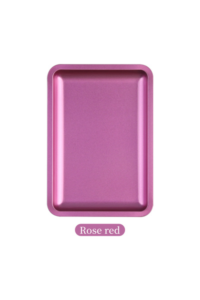 Choice Rose Stainless Steel Multifunctional Desktop Nail Tray Quadrate Colorful Nail Storage Tools Tray Nai