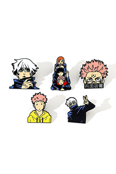 Choice XZ2940 5 قطع بروش أنمي مرح، دبوس مينا إيتادوري يوجي، شارة معدنية، مجوه...