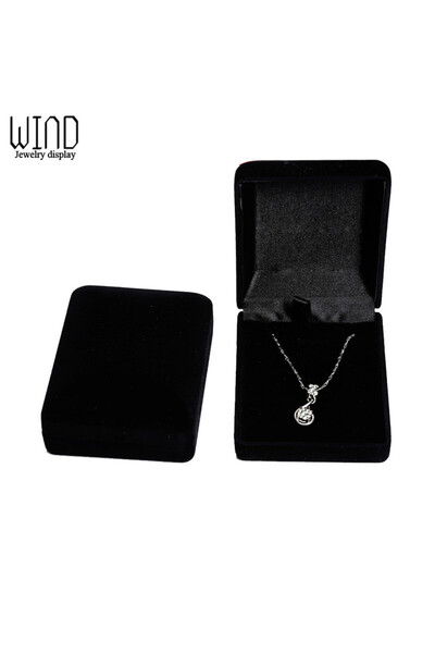 Choice قلادة سوداء بالجملة، سلسلة، علبة تخزين، صندوق هدايا، صندوق مخملي ناعم ...