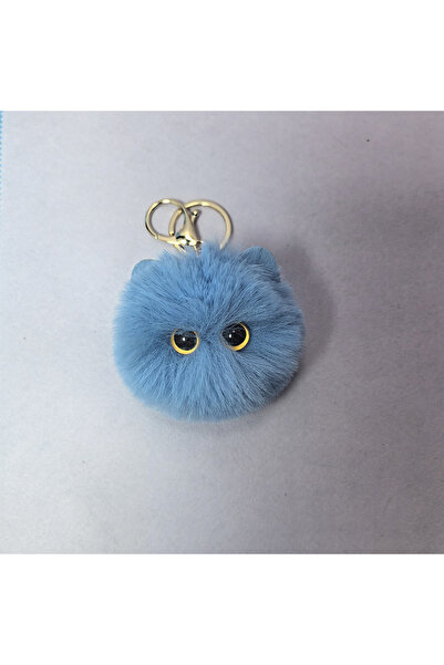 Choice blue Cute Plush Cat Keychain Cartoon Doll Toy Pendant Keyring For Wome...