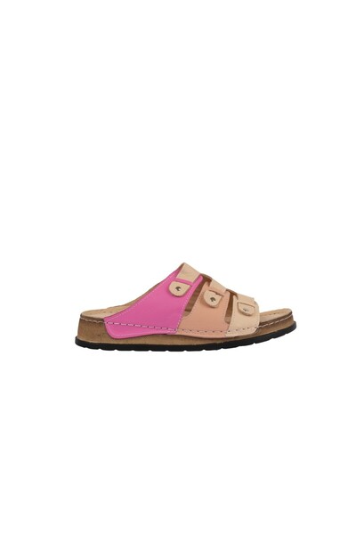 N Napa Shoe Orthopedic anatomical insole double buckle genuine leather women's slippers napa-301