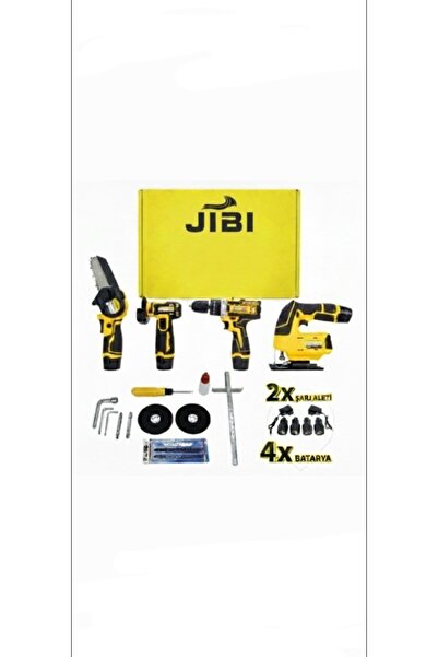 Muhtalif Markalar 4 lü mini set şarjlı matkap dal kesici avuç taşlama degobaj