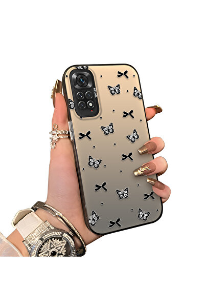 ucuc Xiaomi Redmi Note 12S Uyumlu Akrilik Arka Silikon Kenar Bow Koruyucu Kılıf