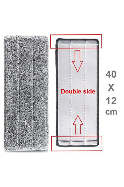 Choice8 5 قطع من وسادات تنظيف الأرضيات المصنوعة من الألياف الدقيقة، مقاس 40 × 12 سم، ثنائية الاتجاه، بديلة لرأس الممسحة