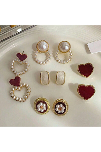 Choice 10 Pcs set 6 6/10/12 Pcs Simulated Pearl Round Square Stud Earrings Sm...