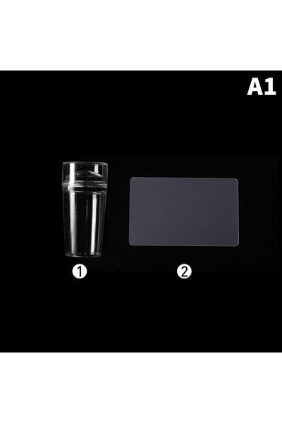 Choice A1 Silicone Nail Stamping Plates Pure Clear Jelly Nails Art Stamper Scraper Set Print Silicone Marsh