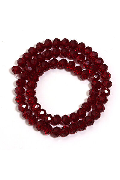 Choice خرز زجاجي كريستالي مصقول، 4 مم تقريبًا، 100 قطعة، لون أحمر خمري، 60-11...