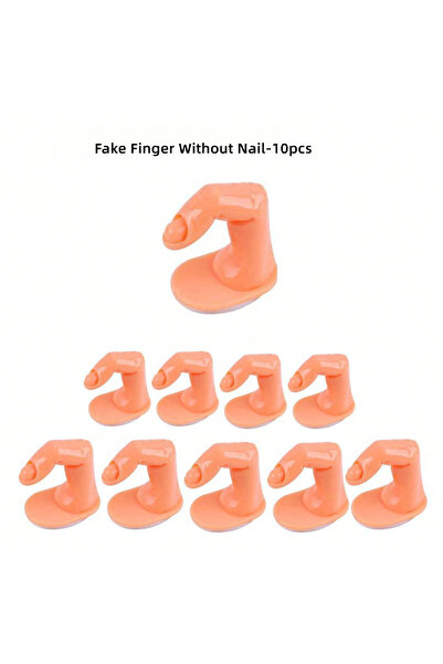 Choice B-10pcs 2/5/10/20/50pcs Practice Finger Nail Art Practice Finger Plastic Fake Fingers with Nails for