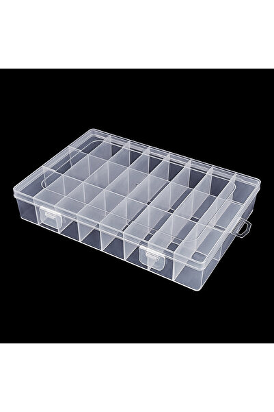 Choice صناديق تخزين شفافة ذات 24 خانة، مزودة بأزرار معدنية، ومستلزمات صيد الأ...