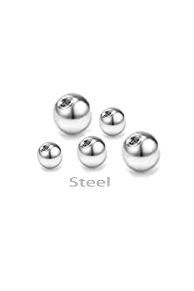 Choice Silvery 1.2x3mm Body Plug & Tunnel Jewelry Round 12pcs Replacement Balls Lip Navel Brow Tongue Ear T