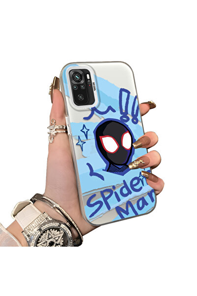 ucuc Xiaomi Redmi Note 10 Compatible Silicone Edge Acrylic Back Spiderman Pro...