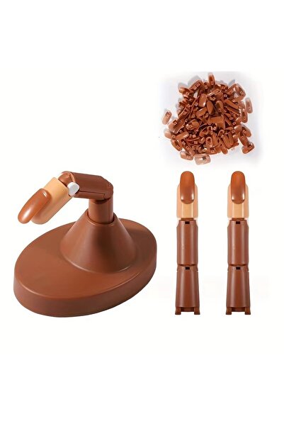 Choice Brown Detachable Beginner Practice Fake Nails Silicone Nail Set Mechanical Practice Hand Movable Fin