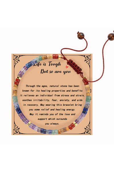 Choice 3 7 Chakras Natural Stone Bracelet For Women Bohemian Handmade Woven Amethyst Bracelet Meditation R.