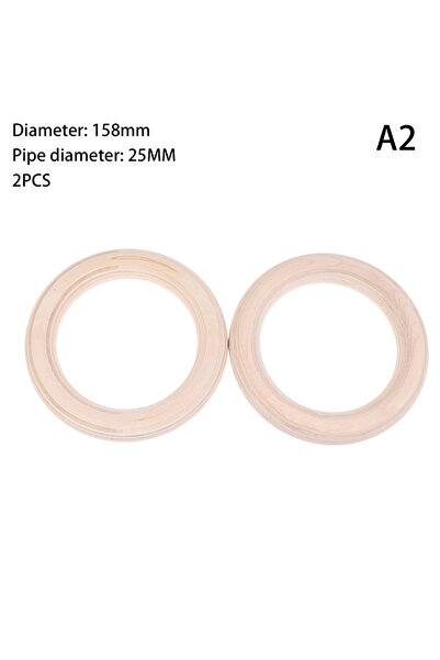 Choice A2 2Pcs/Pairs Wooden Ring Portable Crossfit Gymnastics Rings Gym Shoulder Strength Home Fitness Trai