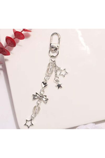 Choice 03 سلسلة مفاتيح رقيقة على شكل فيونكة ونجمة وقلب لهاتف آيفون، سلسلة مفاتيح إبداعية، سلسلة تعليق للهاتف والحقيبة Y2