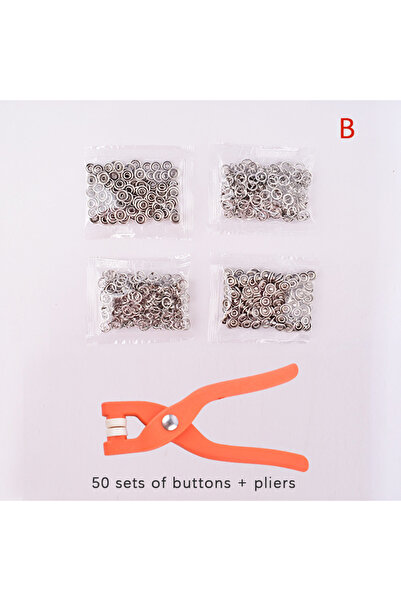 choice2 B 50/100PCS Plier Tool Metal Sewing Butt Five-claw Buckle Metal Snap ...