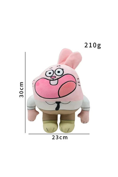 Miniso دمية داروين القطيفة ذات الأذنين الكبيرتين والنحيفة من عالم غامبول الجد...