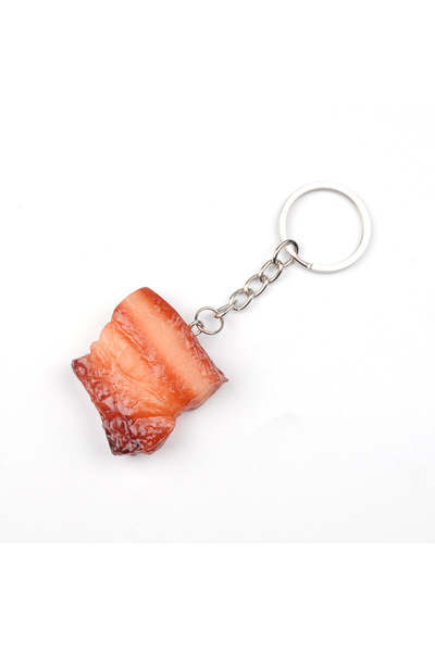 Choice marbled Simulated Food Keychain Mini Meat Pendant Chicken Wings Chicke...