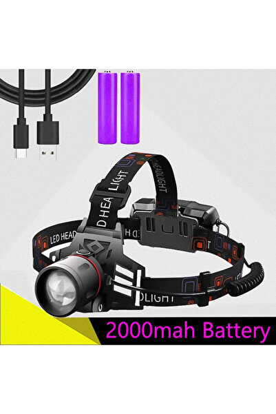 Choice مصباح رأس LED أحمر جديد بسعة 2000 مللي أمبير، مزود بثلاثة أوضاع إضاءة ...