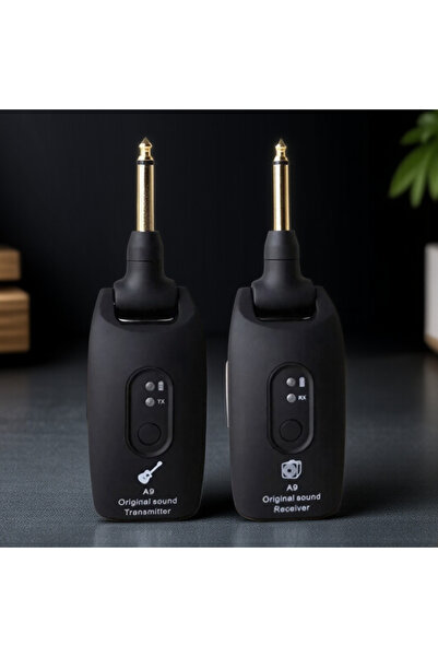 Choice نظام جيتار لاسلكي A9 - أسود A8، مزود بأربعة قنوات إرسال واستقبال لاسلك...