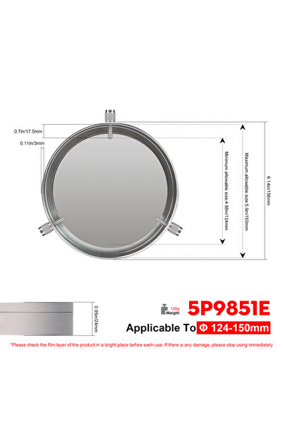 Choice 124-150mm Datyson Solar Observing Filter Sheet all-metal Cap for 44-21...