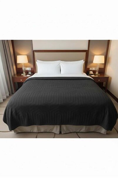 Özdilek Prestige Çift Kişilik Kabartma Desenli Battaniye - SİYAH