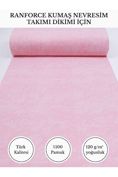 FabricMarket Ranforce Kumaş Nevresim Dikimi İçin – %100 Pamuk, 240 cm × 100 c...