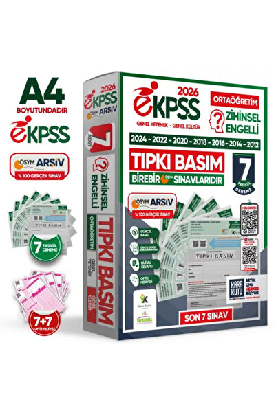 İnformal Yayınları 2026 EKPSS Ortaöğretim Zihinsel Engelli ÖSYM Çıkmış Soru T...