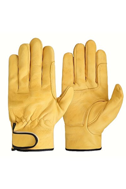 Choice زوج واحد من قفازات العمل الصفراء، مناسبة لأعمال البستنة والرياضة وركوب...