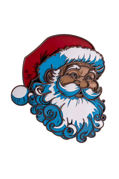 Dekoratif Ahşap Yılbaşı Baba Pano – Çok Katmanlı