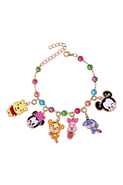 Miniso Disney Jewelry Disney Creative y2k Rhinestone Mickey Series Pendant Br...