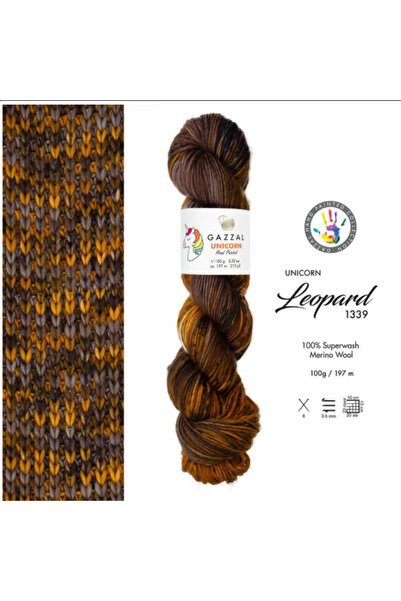 Gazzal Unicorn 3-Pack Advantageous Package 100% Superwash Merino Wool – 100 g 197 m Hand-Dyed Knitting Yarn-1339